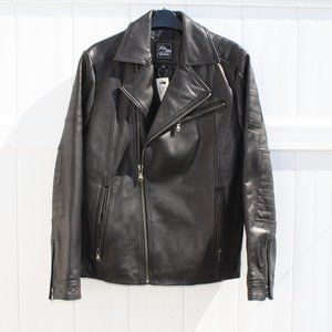 Asymmetrical Zip Leather Jacket Saks Fifth Avenue